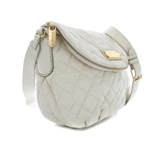 MARC by MARC JACOBS ナターシャ ショルダーバッグ ポシェット キルティング ロゴプレート カウレザー 白 ホワイト M0005698 EC