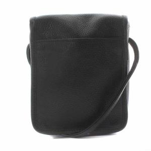 Longchamp ショルダーバッグ ポシェット レザー 黒 ブラック