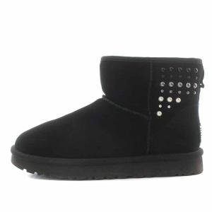 UGG australia CLASSIC MINI PEARLS ムートンブーツ ショート スタッズ US9 26cm 黒 ブラック 1012393