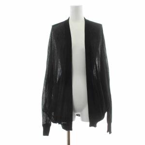 カーディガン 長袖 ニット S 黒 ブラック