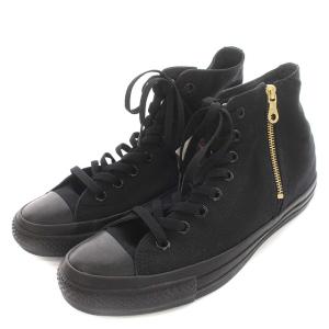 オールスター ジップ ハイカット キャンバス スニーカー US8 26.5cm 黒 ブラック