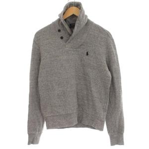 スウェット エルボーパッチ ショールカラー トレーナー XS グレー