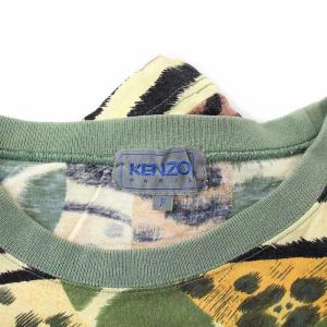 KENZO PARIS ヴィンテージ 半袖 Tシャツ カットソー 総柄 クルーネック F マルチカラー