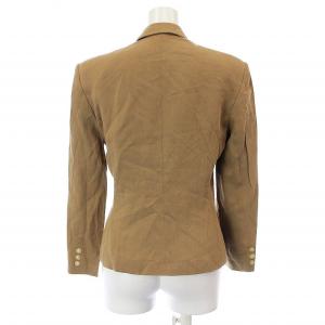 EMPORIO ARMANI テーラードジャケット ダブル 肩パッド 薄手 ショート丈 38 M ベージュ