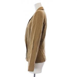 EMPORIO ARMANI テーラードジャケット ダブル 肩パッド 薄手 ショート丈 38 M ベージュ