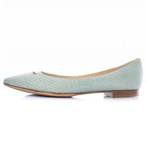 PELLICO ANELLI PUMPS FLAT フラットパンプス バレエシューズ ポインテッドトゥ レザー パイソン型押し 36.5 23.5cm