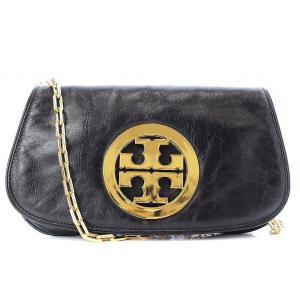 LOGO CLUTCH ショルダーバッグ クラッチバッグ セカンドバッグ 2WAY チェーン レザー 黒 ブラック