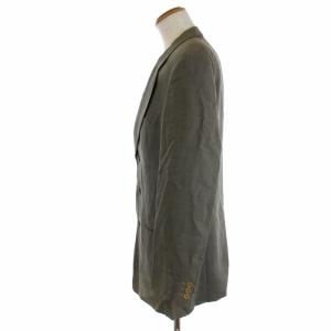 GIORGIO ARMANI セットアップ スーツ 上下 テーラードジャケット 総裏地 シングル 3B パンツ ジップフライ ウール 36 S 緑 グリーン