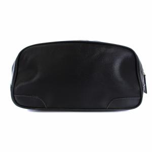 VERSACE セカンドバッグ クラッチバッグ ロゴ レザー 黒 ブラック