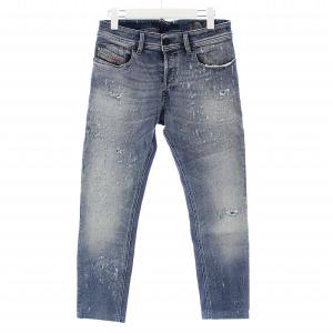 DNA SLEENKER デニムパンツ ジーンズ ストレッチスリム スキニー ダメージ加工 ボタンフライ W29 L30 S