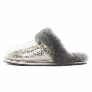 UGG australia Scuffette II Metallic Sparkle メタリックスパークルスリッパ ルームシューズ ファー US7 24cm