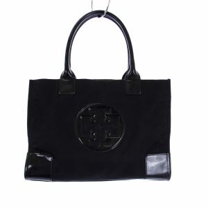 トートバッグ ハンドバッグ ロゴ ナイロン エナメル 黒 ブラック