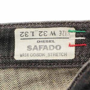 DIESEL SAFADO デニムパンツ ジーンズ ボタンフライ W32 L32 L 黒 ブラック