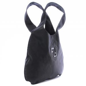 FENDI トートバッグ ハンドバッグ ロゴ ナイロン 黒 ブラック 15062