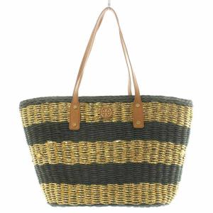 トートバッグ かごバッグ カーキ ゴールド色