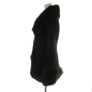 23区 Vingt-trois arrondissements レザージャケット ボア ラムレザー アウター 38 M 黒 ブラック