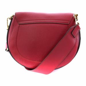 FURLA ショルダーバッグ フラワーパンチング レザー 赤 レッド