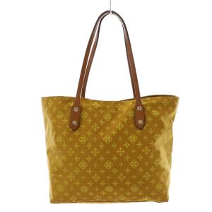 russet トートバッグ ハンドバッグ ミニ 総柄 ナイロン 黄色 イエロー 茶色 ブラウン EC