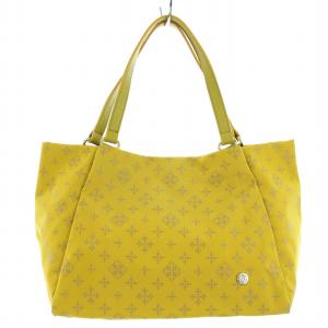 russet ハンドバッグ トートバッグ ナイロン 総柄 黄色 イエロー マスタード