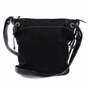 FURLA ショルダーバッグ ナイロン レザー 黒 ブラック