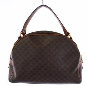 CELINE ヴィンテージ マカダム トリオンフ ハンドバッグ トートバッグ 総柄 レザー 茶 ブラウン MC97/2