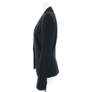 Christian Dior ブラック BOUTIQUE テーラードジャケット ステッチ 総裏地 肩パット入 36 S-M 黒 ブラック