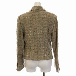 Christian Dior BOUTIQUE テーラードジャケット 3B ツイード アウター 38 M ベージュ 水色