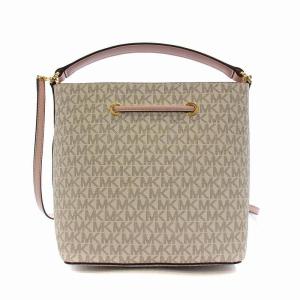 MICHAEL KORS ハンドバッグ ショルダーバッグ 2WAY レザー MKロゴ ピンク オフホワイト