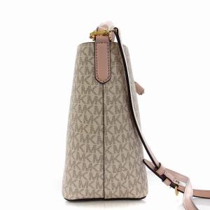 MICHAEL KORS ハンドバッグ ショルダーバッグ 2WAY レザー MKロゴ ピンク オフホワイト