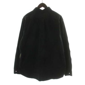 STUSSY シャツ 長袖 ロゴ刺繍 XL 黒 ブラック