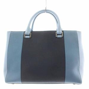 MICHAEL KORS ハンドバッグ トートバッグ レザー 水色 紺 ネイビー