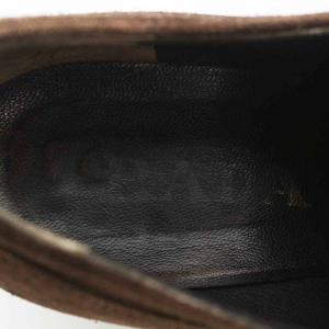 PRADA レースアップパンプス スエード チャンキーヒール 35 22cm 茶 ブラウン