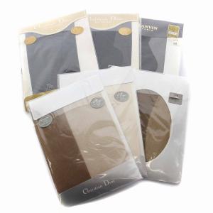 ランバン LANVIN ストッキング まとめ売り 6点セット M L 黒 ブラック ベージュ