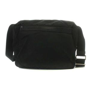 PRADA 三角プレート テスート ショルダーバッグ ポシェット ナイロン 黒 ブラック