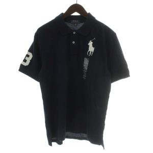 ビッグポニー ポロシャツ 半袖 コットン XL 紺 ネイビー 白 ホワイト 323670257014