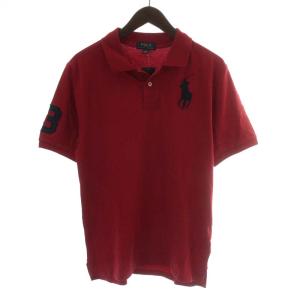ビッグポニー ポロシャツ 半袖 コットン XL 赤 レッド