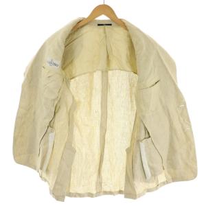 VALENTINO ウォモ UOMO テーラードジャケット シングル 2B 麻 リネン 46 S アイボリー クリーム EC