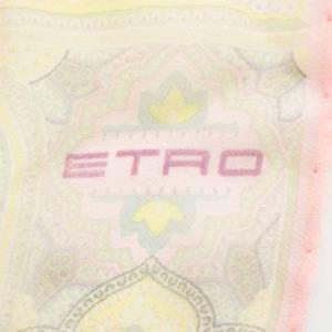 ETRO スカーフ ストール ペイズリー柄 絹 シルク 黄 イエロー
