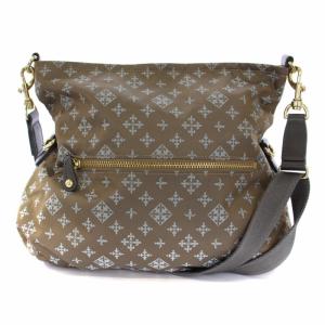 russet モノグラム ショルダーバッグ ナイロン 茶 ブラウン 青 ブルー