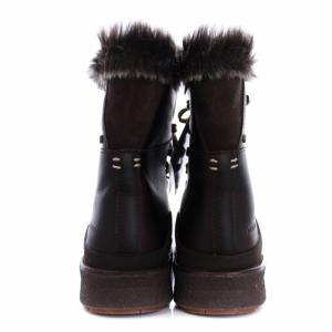 MERRELL スノーブーツ ショートブーツ レースアップ ボア 防水 レザー UK4 23.5cm 茶 ブラウン J95306