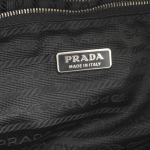 PRADA ナイロン トートバッグ ハンドバッグ ミニボストン 三角プレート 黒 ブラック