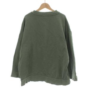 adidas Originals スウェット トレーナー プルオーバー リラックスフィット ロゴ プリント 長袖 S 緑 グリーン