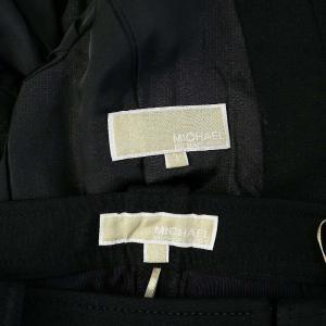 MICHAEL Michael Kors セットアップ 上下 テーラードジャケット シングル フレアパンツ スラックス ジップフライ 4 2 M L 黒 ブラック
