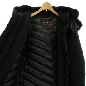 WOOLRICH BOW BRIDGE COAT ダウンコート ラビットファー S 黒