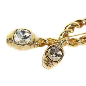 GIVENCHY ブローチ アクセサリー ピン ストーン ゴールドカラー
