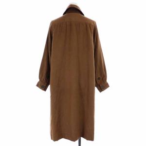 YVES SAINT LAURENT PARIS ロングコート フェイクスエード ヴィンテージ 茶 ブラウン