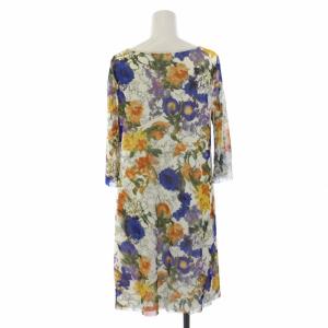 VIVIENNE TAM ワンピース 五分袖 ひざ丈 フレア 花柄 ナイロン 1 S マルチカラー 016-140556