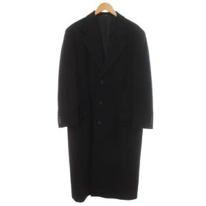 チェスターコート ロング カシミヤ100% アウター 41 L 黒 ブラック