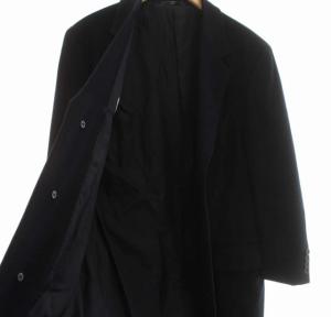 VALENTINO チェスターコート ロング カシミヤ100% アウター 41 L 黒 ブラック