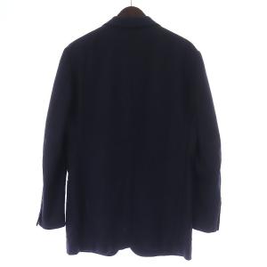 VALENTINO テーラードジャケット シングル カシミヤ混 ウール 紺 ネイビー